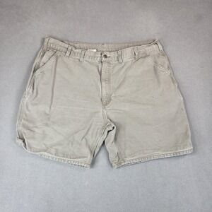 Carhartt Shorts Mens 40 Desert Khaki Carpenter Work Duck Canvas Hammer Loop B25
